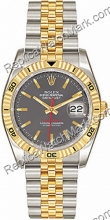Swiss Rolex Oyster Perpetual Datejust Two-Tone 18kt Gold and Ste