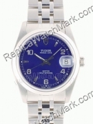 Replica Tudor watches black dial with stainless steel band