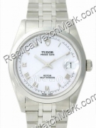 Replica Tudor watches white dial with stainless steel band