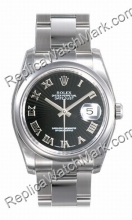 Swiss Rolex Oyster Perpetual Datejust Mens Watch 116200-BKSBRO