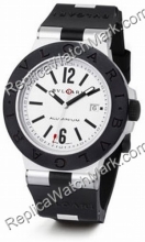 Bvlgari Diagono Aluminum and Black Rubber Mens Watch 101400