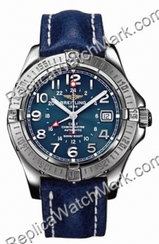 Breitling Aeromarine Colt GMT Steel Blue Mens Watch A3235011-C6-