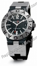 Bvlgari Diagono Titanium and Black Rubber Unisex Watch 101198