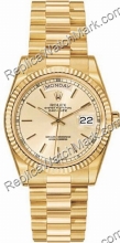 Hombres Rolex Oyster Perpetual Date Día 18kt oro amarillo-Mira 1