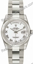Rolex Oyster Perpetual Date 18kt Día-Hombres oro blanco reloj 11