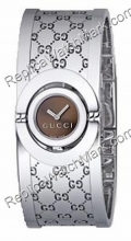 Gucci Damas de acero giro estrecho brazalete reloj YA112501