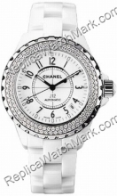Chanel J12 de cerámica señoras Diamante Blanco reloj H0967