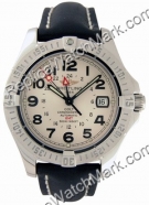 Breitling Aeromarine Colt GMT Mens acier cuir Black Watch A32350