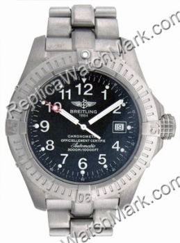Breitling Avenger Seawolf Aeromarine Mens Titanium Black Watch E