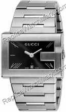 Hommes G-Gucci Montre en acier 100G Black Watch YA100305