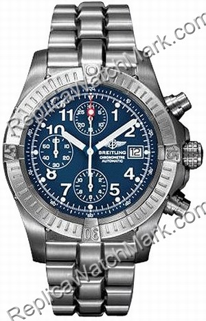 Breitling Chrono Titanium Aeromarine Mens Avenger Blue Watch E13