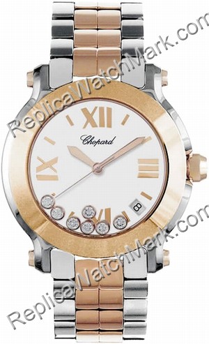 Chopard Happy Sport Steel & Gold 278488-9001 (27/8488) - Click Image to Close