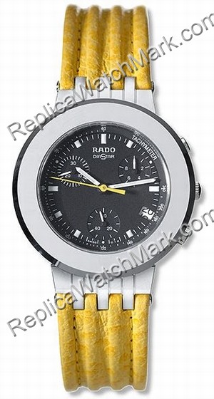Rado DiaMaster Yellow Leather Unisex Watch R14470168 - Click Image to Close