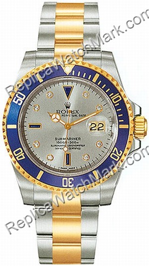 Swiss Rolex Oyster Perpetual Submariner Date Mens Watch 16613-GY - Click Image to Close