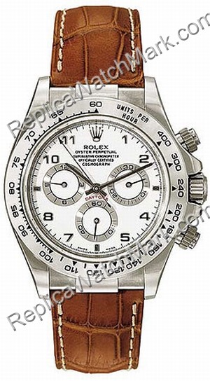 Swiss Rolex Oyster Perpetual Cosmograph Daytona 18kt White Gold - Click Image to Close