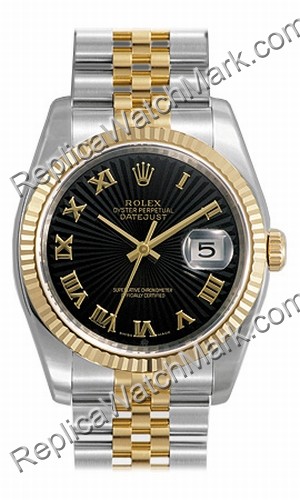 Swiss Rolex Oyster Perpetual Datejust Mens Watch 116233-BKSBRJ - Click Image to Close
