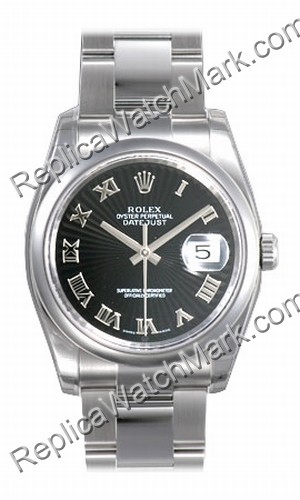 Swiss Rolex Oyster Perpetual Datejust Mens Watch 116200-BKSO - Cliquez sur l'image pour la fermer