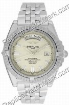Breitling Windrider Vento contrario Mens Cream Steel Watch A4535