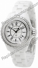 Chanel J12 Diamonds Ladies Black Ceramic Watch H1625