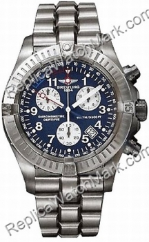 Breitling Chrono Avenger M1 Aeromarine Mens Titanium Blue Watch