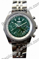 Breitling Bentley Motors Chronograph Steel Mens Green Watch A253