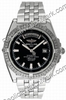 Breitling Windrider Mens Steel Vento contrario Black Watch A4535