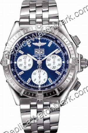 Breitling Windrider Mens Steel Crosswind Blue Watch A4435512-C5-