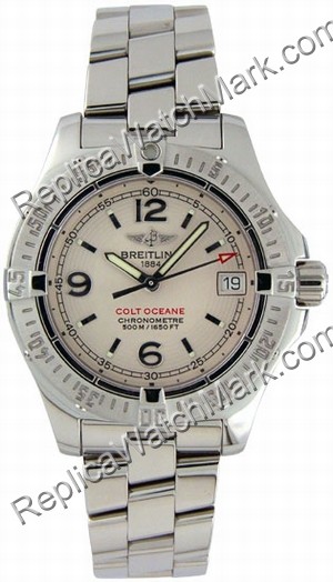 Breitling Colt Oceane Aeromarine Ladies Cream Steel Watch A77380