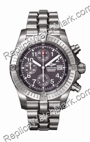Breitling Chrono Avenger Aeromarine Mens Titanium Grey Watch E13