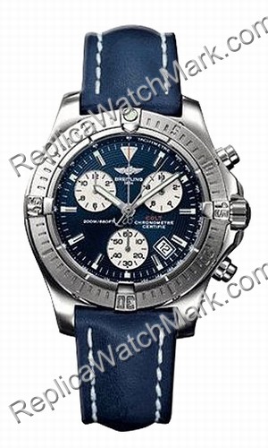 Breitling Chrono Mens Aeromarine Colt Steel Blue Watch A7338011-