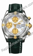 Breitling Windrider Chrono Cockpit 18kt Yellow Gold Steel Mãe-de  Breitling Windrider Chrono Cockpit 18kt Yellow Gold Steel Mãe-de