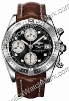 Breitling Windrider Chrono Mens Cockpit Steel Brown Watch A13358  Breitling Windrider Chrono Mens Cockpit Steel Brown Watch A13358