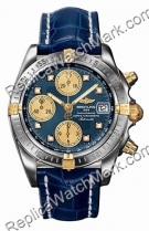 Breitling Windrider Chrono Mens Cockpit 18kt Yellow Gold Blue St  Breitling Windrider Chrono Mens Cockpit 18kt Yellow Gold Blue St