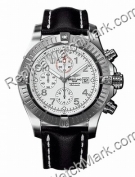 Breitling Super Avenger Aeromarine стали черный ремень Мужские часы  Breitling Super Avenger Aeromarine стали черный ремень Мужские часы