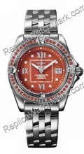 Breitling Cockpit Lady Windrider Алмазная спессартин стали Красный L  Breitling Cockpit Lady Windrider Алмазная спессартин стали Красный L