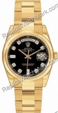 Swiss Rolex Oyster Perpetual Day-Date 18kt Yellow Gold Diamond M