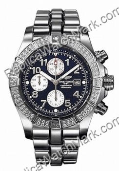 Breitling Avenger Aeromarine Super Homem Diamond Blue Steel Watc