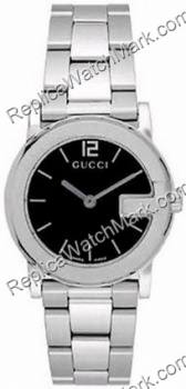 G Gucci Watch-101G Feminina Steel Black Watch YA101505