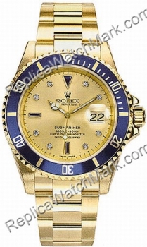 Schweizer Rolex Oyster Perpetual Submariner Date 18kt Gold mit D