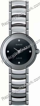 Rado Coupole Diamond Platinum tom de cerâmica Mini Ladies Watch