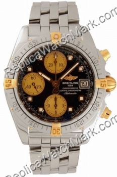 Breitling Chrono Cockpit Windrider 18kt Yellow Gold Mens Steel B