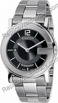 Gucci G-Watch 101G сталь Черный Мужские Часы YA101305