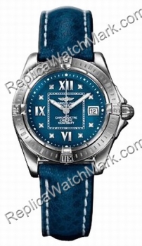 Breitling Windrider cabina Señoras Diamante Lady Blue Ver A71356