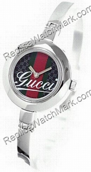 Gucci gestreift und gemustert Dial Bangle Damenuhr YA105521