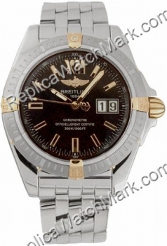 Breitling Windrider Cockpit 18kt Yellow Gold and Steel Black Men