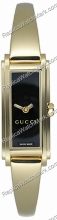 Gucci 109 18kt Gold-Tone Black Ladies Watch YA109524