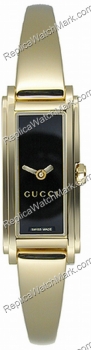 Gucci 109 Ladies 18kt Gold-Tone Black Watch YA109524