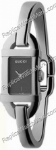 Gucci 6800 Stainless Steel Grey Mesdames Guilloche Watch YA06853