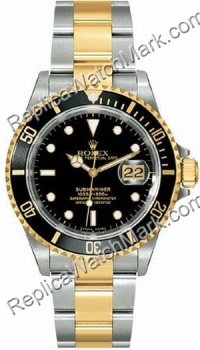 Rolex Oyster Perpetual Date Submariner Mens Steel Watch Two Tone