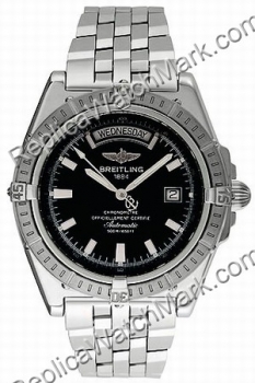 Breitling Windrider встречный ветер стали черный Мужские часы A453551-B5-3